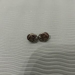 Tory Burch silver logo earrings